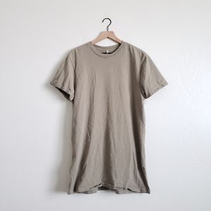 Fear of God FOG Essentials Olive Green Plain Tunic Tee Shirt